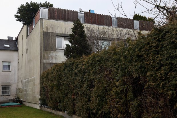 AMSTETTEN, AUSTRIA - MARCH 15: General backside view of the house, where Josef Fritzl imprisoned his daughter in a cellar for 24 years and fathered seven children with her, is pictured on March 15, 2009 in Amstetten, Austria.The 73-year-old Austrian goes on trial on March 16. (Photo by Miguel Villagran/Getty Images)