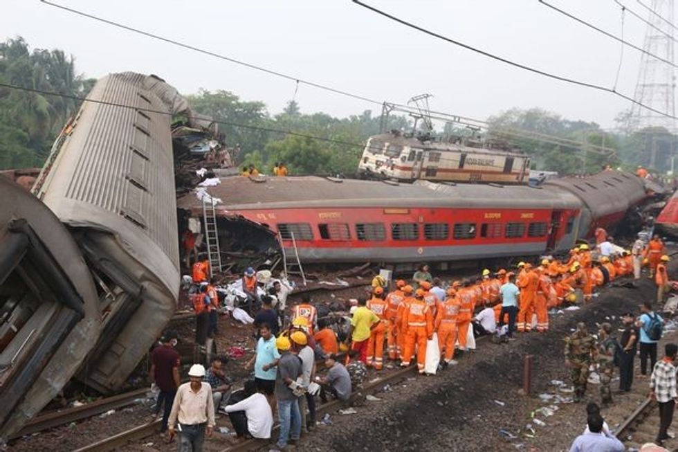 0 280 Dead After Collision Train Crash in India Balasore Odisha India 03 Jun 2023