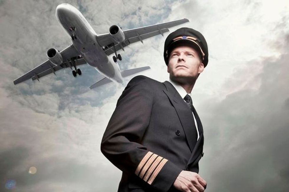 0 Airplane flying over pilot