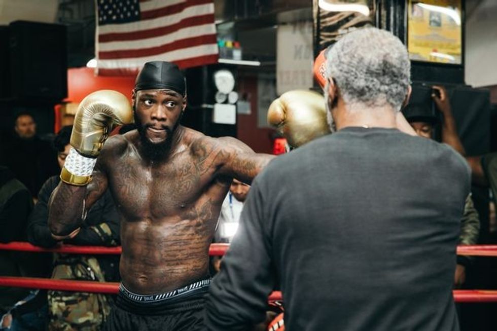 0 DEONTAY WILDER MEDIA WORKOUT