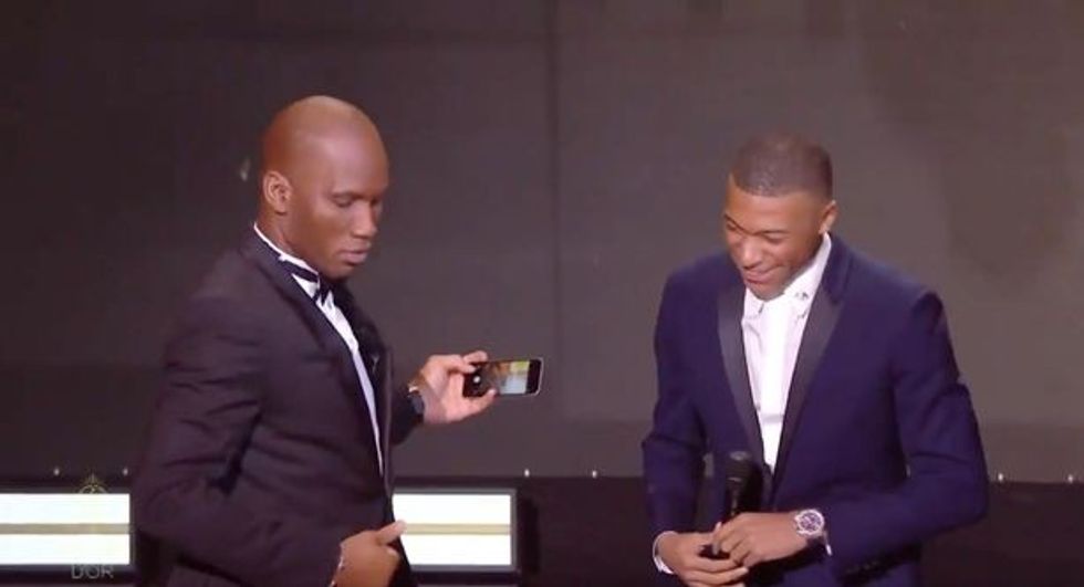 0 Drogba and Mbappe at the Bllon dOr 1