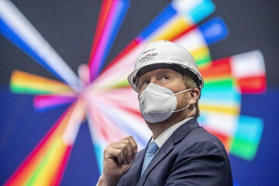 0 Dutch King visits Ahoy venue prior ESC Rotterdam Netherlands 22 Apr 2021