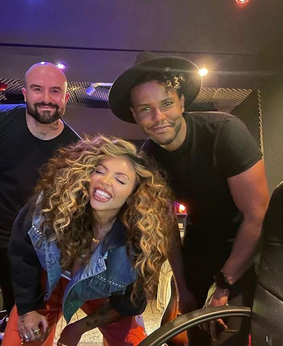 0 Jesy Nelson shuts down speculation shes recording Christmas songs after detective fans spot a whi