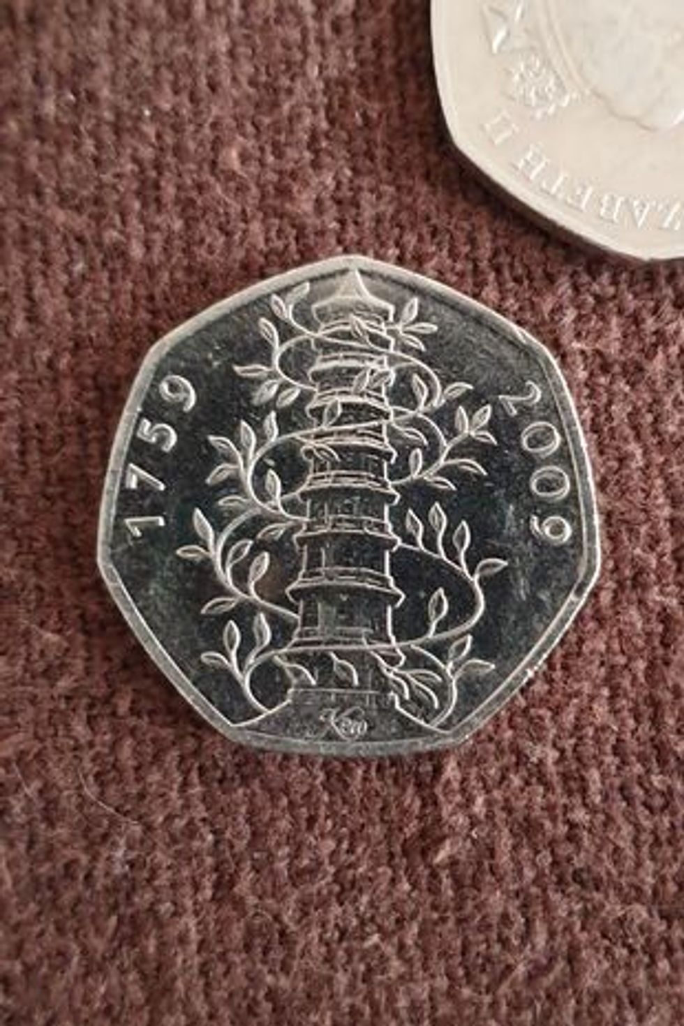 0 Kew Gardens 50p UK coinage circulated