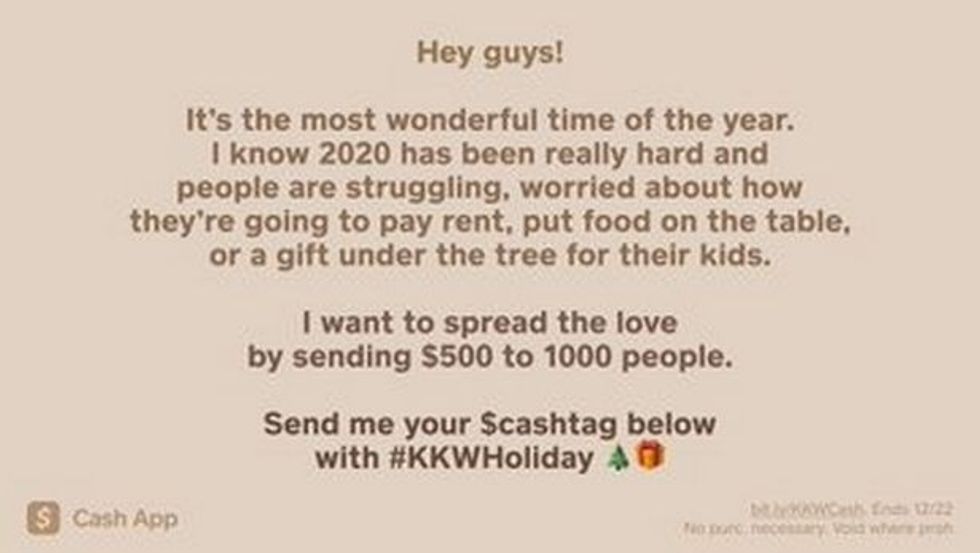 0 Kim Kardashian is giving money away to fans after tough year I want to spread the love