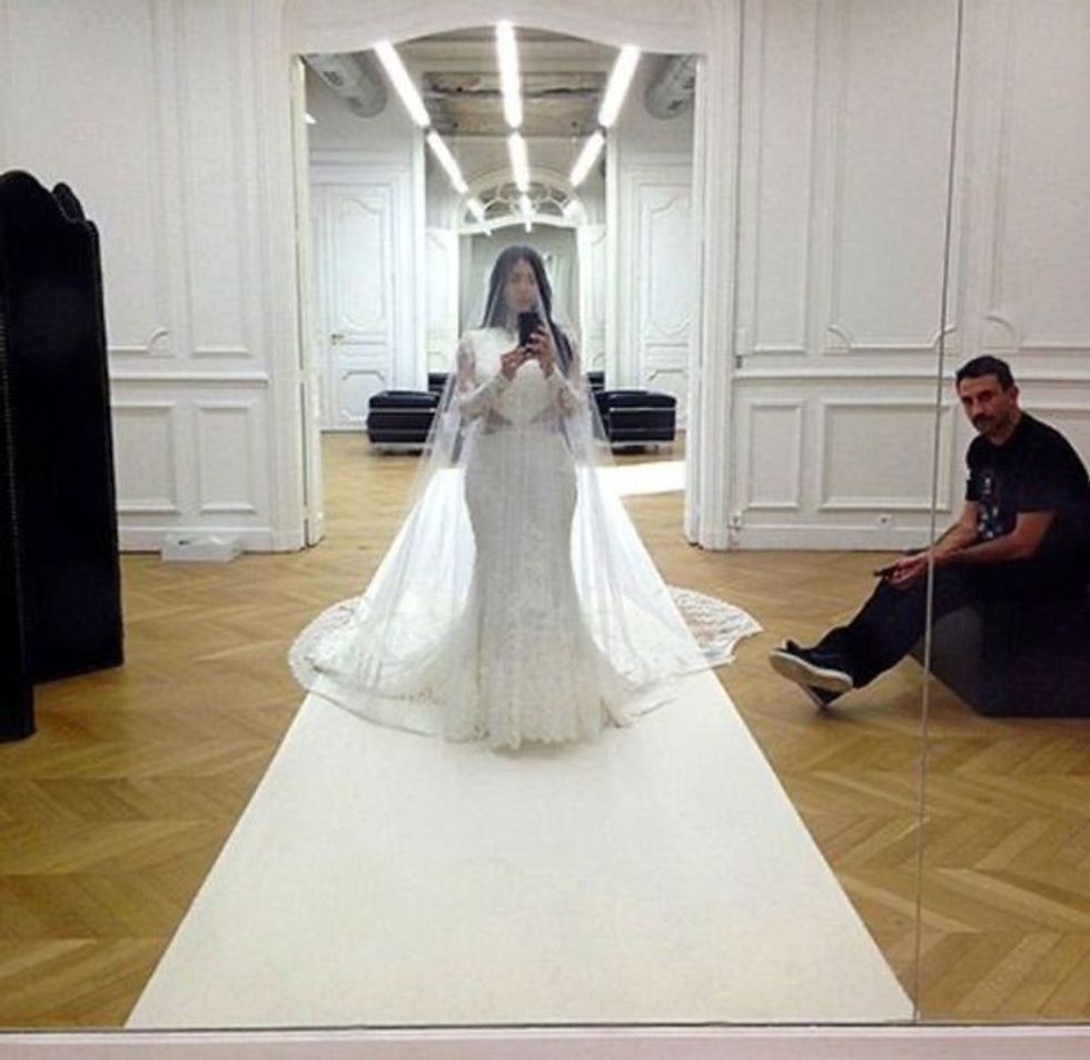 0 Kim Kardashian shares pics from wedding to Kanye
