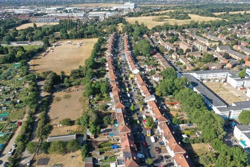 0 PAY 40 firefighters rushed to the scene of a house collapse in south London after a reported explosion 1