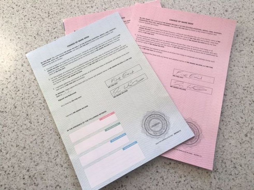 0 PAY Theres nobody more famous than me Brit who legally changed name to FIRE EXIT still gets requests