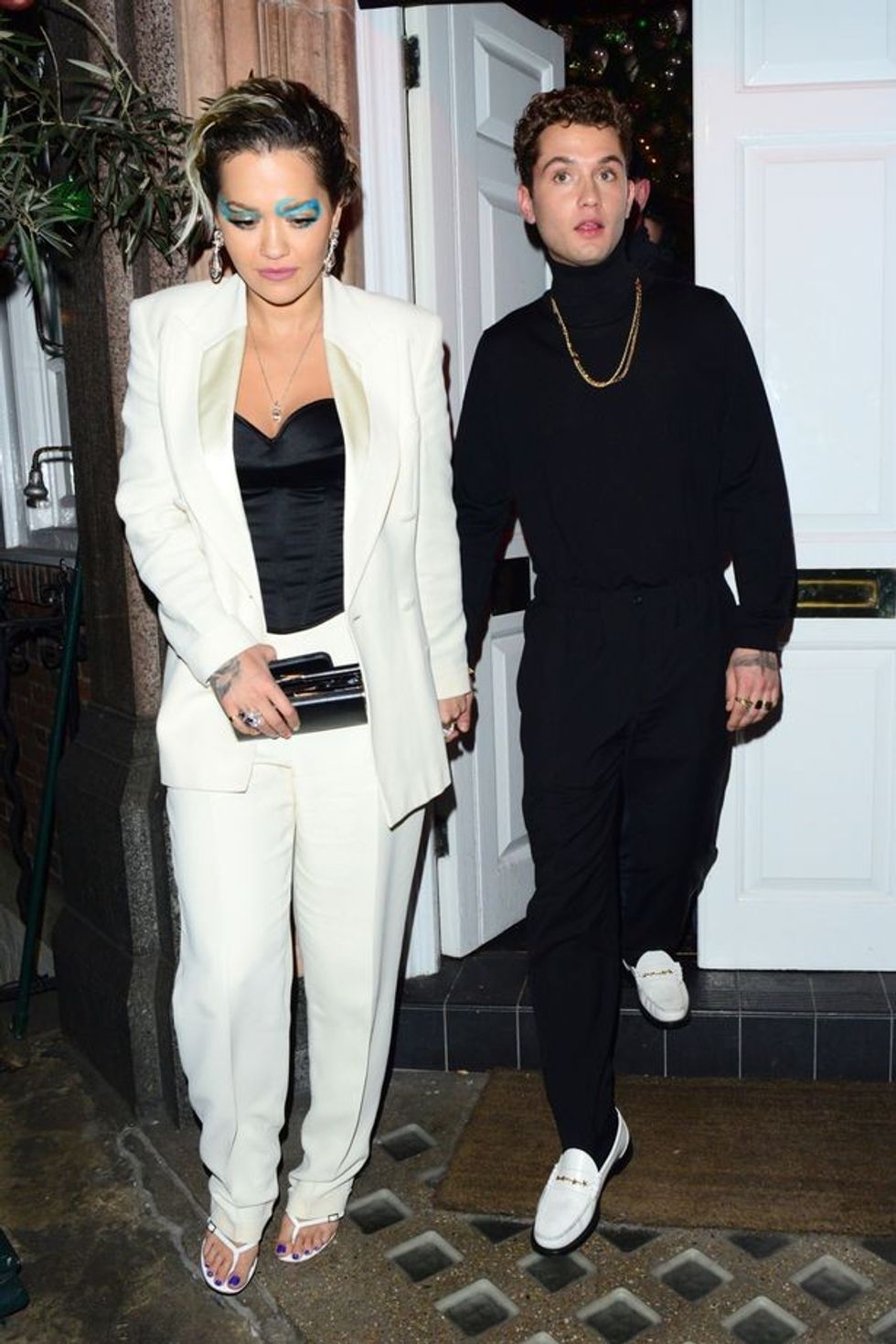 0 Rita Ora holds hands with Rafferty Law at Georgio Armani Fashion Awards afterparty held at Harry