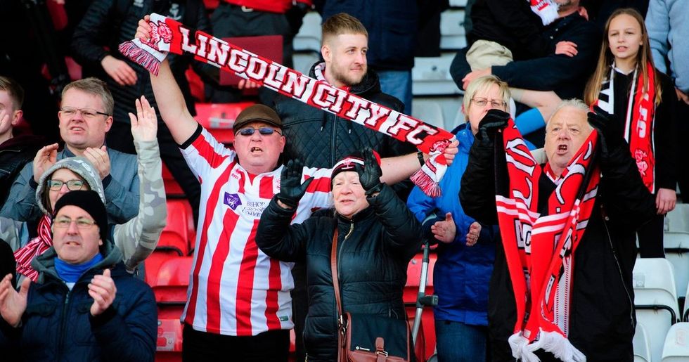 0 The EFL Sky Bet League Two Lincoln City v Cheltenham Town Saturday 13th April 2019 Sincil Bank