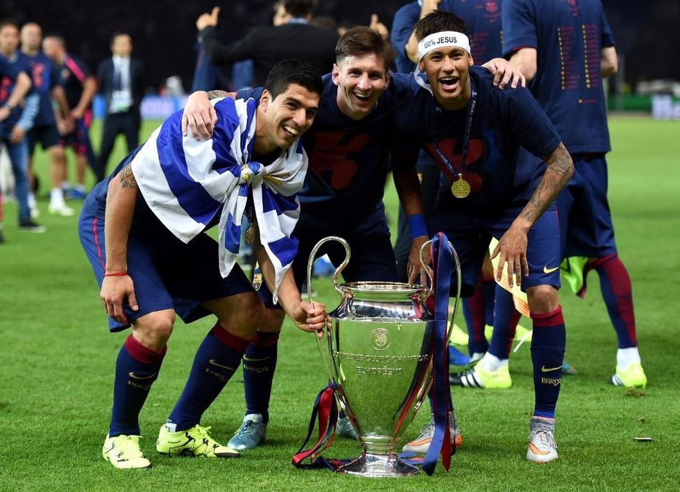 1.Leo Messi Luis Suárez and Neymar