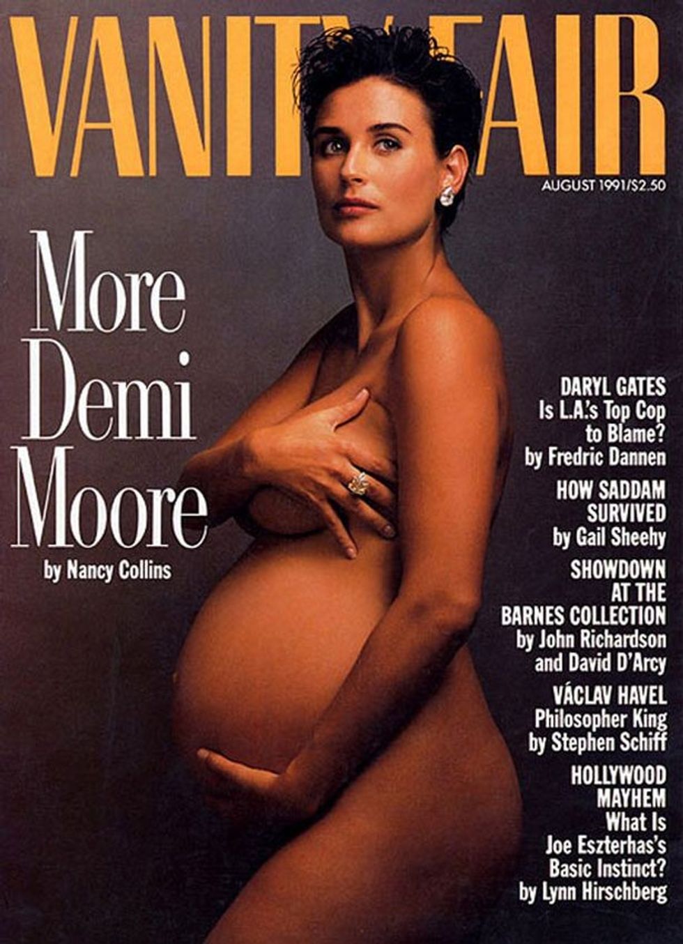 1 Vanity Fair August 1991 Demi Moore Pregnant and Nude