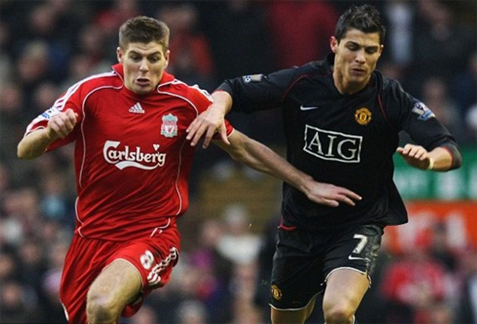 1011 steven gerrard vs cristiano ronaldo in liverpool vs manchester united