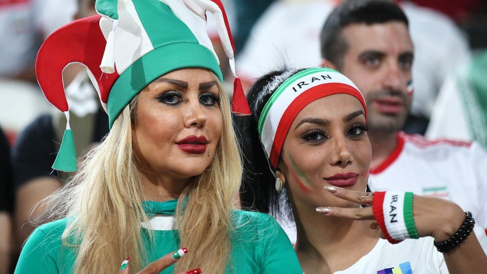 109158310 female iran fans getty