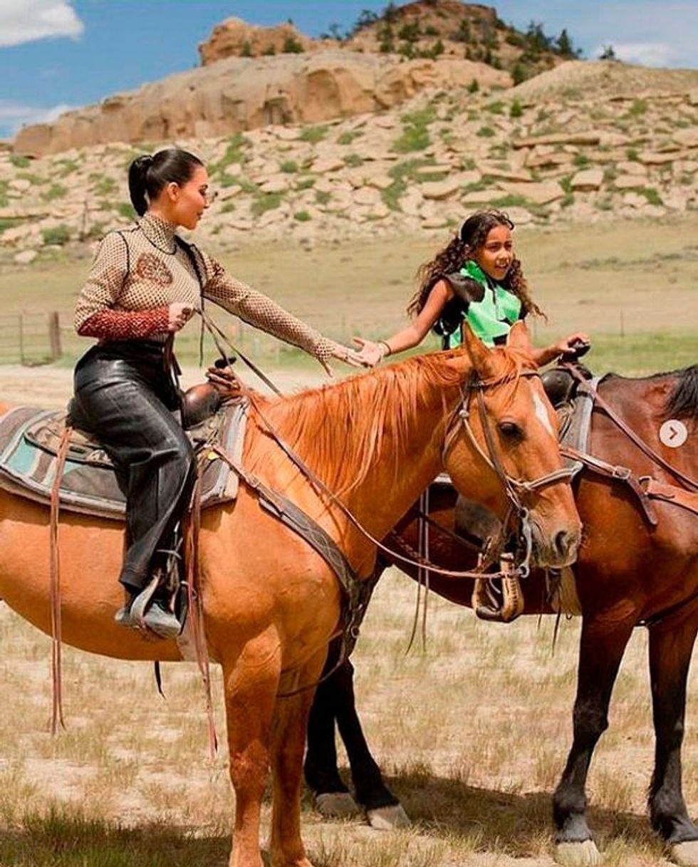 2 Kim Kardashian reveals more photos of Norths Western style seventh birthday with horse riding and g