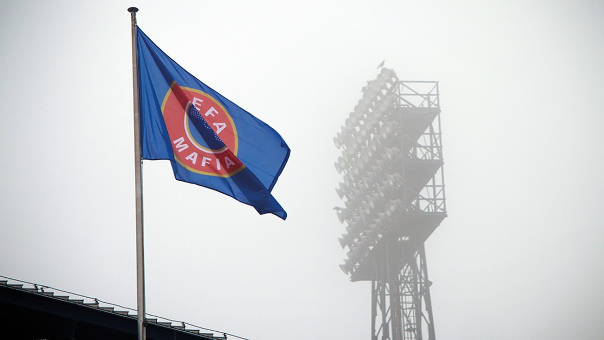 2016/05/UEFAMAFIA-flag-on-top-of-the-Stadium-in-Rotterdam-3-e1462525462290.jpg