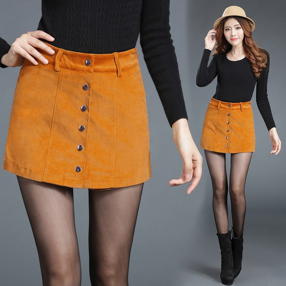 2016-Summer-Style-New-Fashion-Short-Skirt-Women-Faldas-Midi-Velvet-texture-Skirts-High-Waist-Sheds