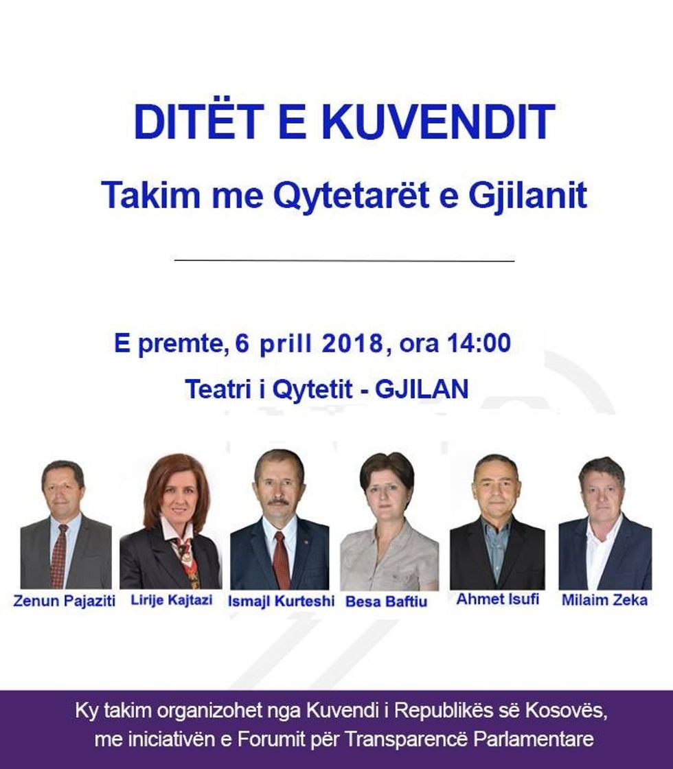 2018 04 05 Nesër në Gjilan fillon aktiviteti Ditët e Kuvendit