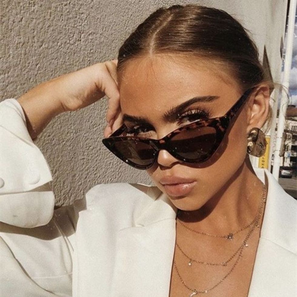 2020 Vintage Women Sunglasses Cat eye Eyewear Brand De