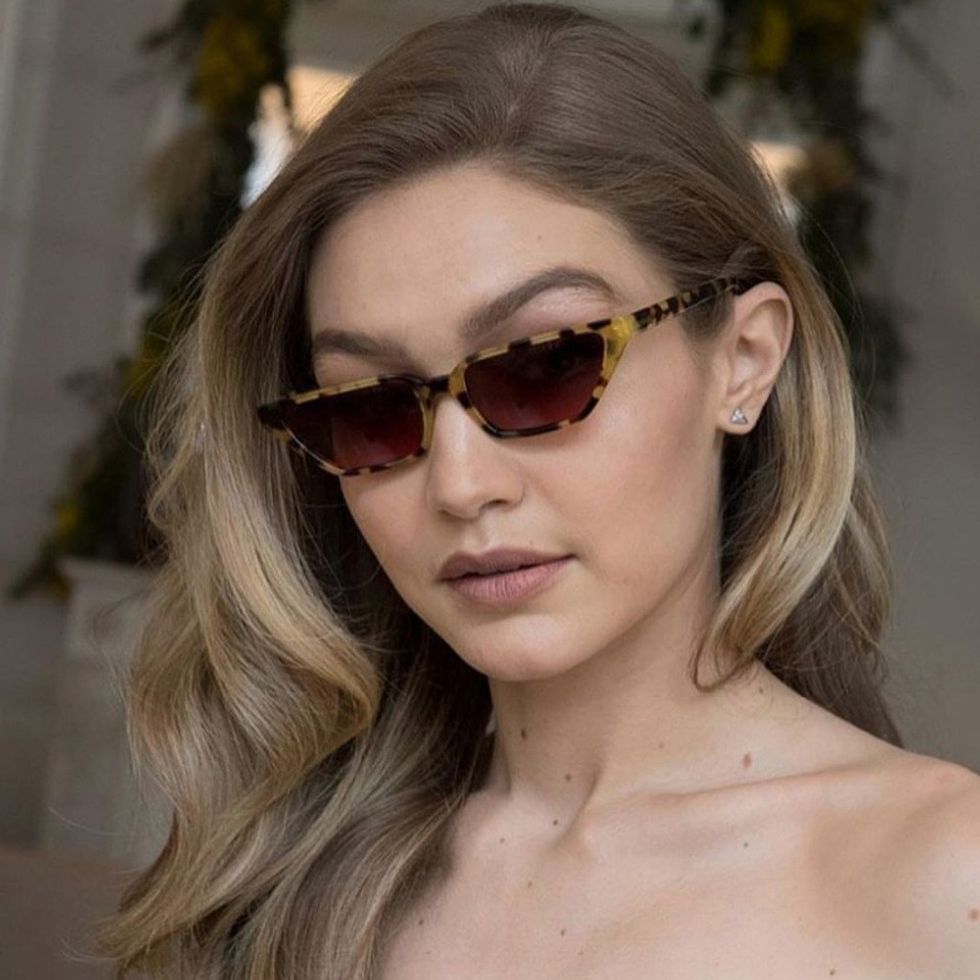 2020 Women Summer Retro Trendy Square Cat Eye Sunglasses Street Snap Personality Clear Frame Sun Glasses