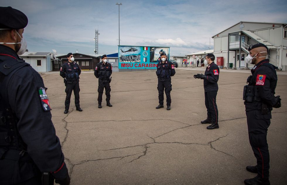 20200507 MSU Mitrovica patrol distancing scaled