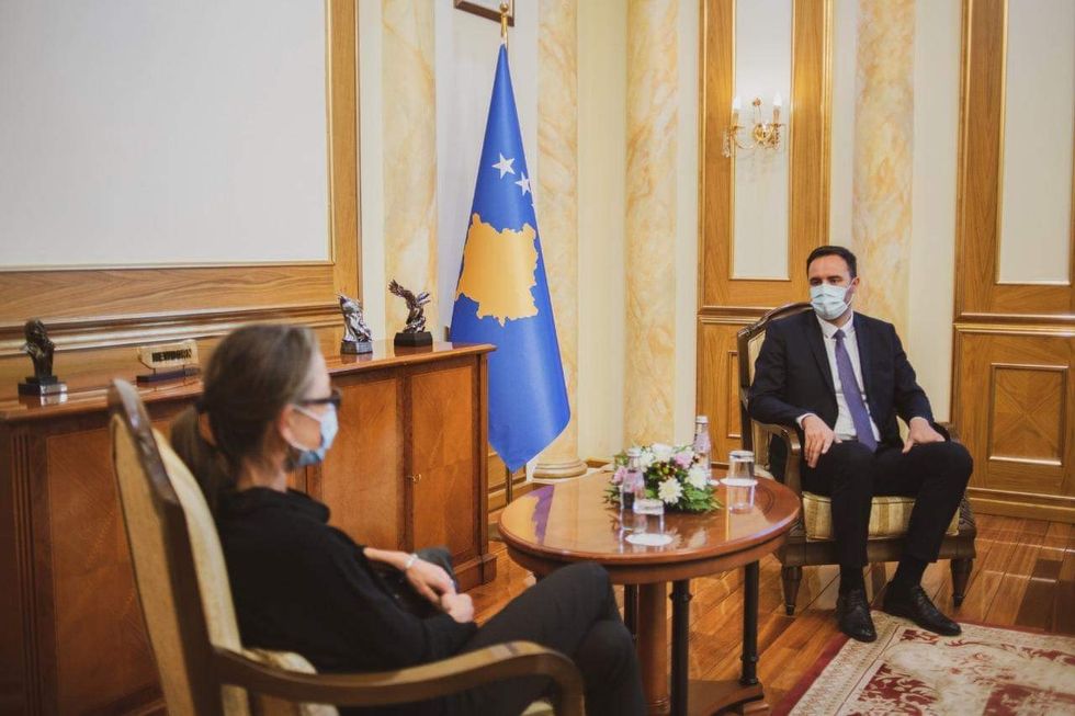 2021 03 30 Kryetari Konjufca priti ne takim koordinatoren per zhvillim te OKB se Ulrika Richardson 1