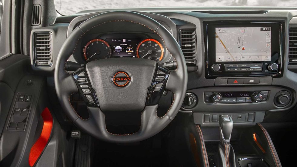2022 nissan frontier interior steering wheel