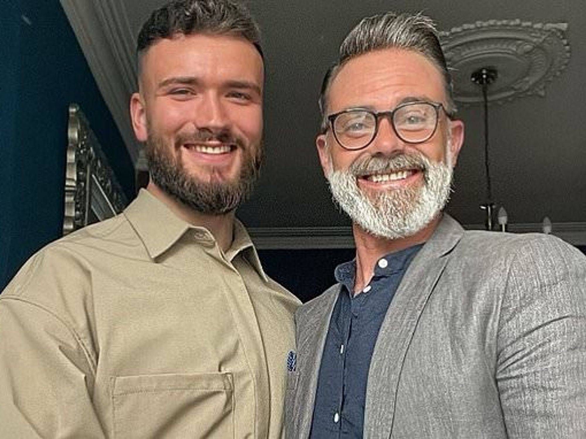 43-year-old actor Daniel Brocklebank confirms the relationship with his new boyfriend, 23-year-old Jordan Coulthard - Telegraph