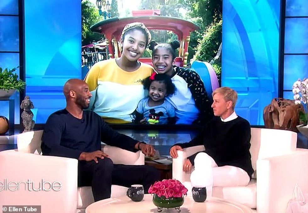 23964878 7936829 Family man Kobe also appeared on Ellen just last April when amon a 2 1580205928502
