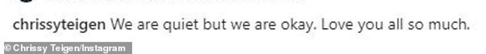 34489512 8849187 Keeping quiet Teigen 34 told fans We are quiet but we are okay w m 29 1602884788219