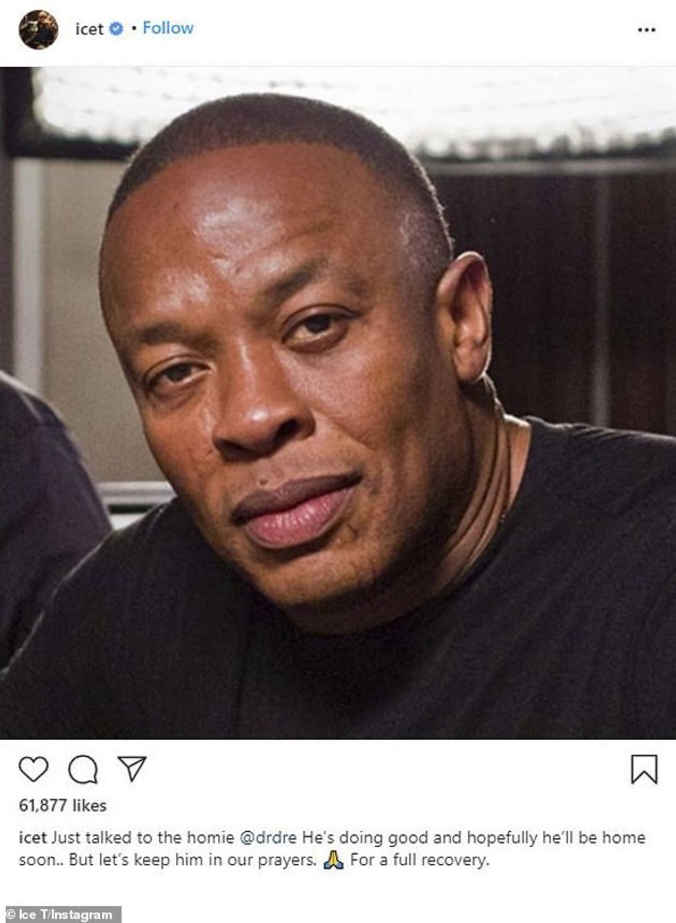 37930746 9157183 Details Earlier last week Ice T sent an optimistic message on so a 12 1610907618684