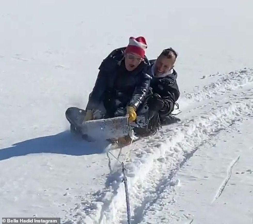 39596158 9285455 One of the clips showed Bella on a sled with what looked to be h m 105 1613969326085