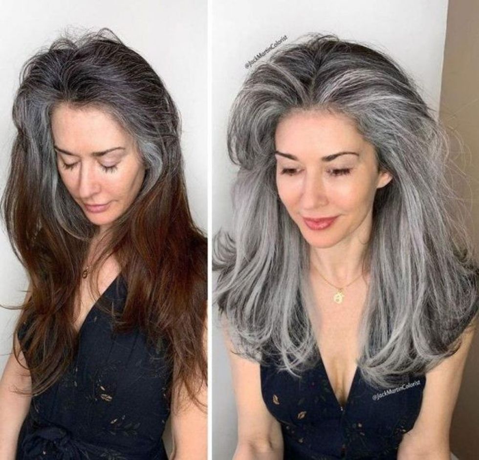 40 women that embraced their grey roots and look stunning14 1