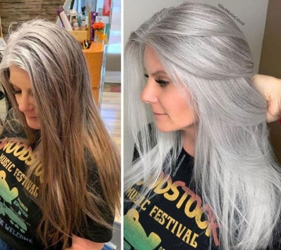 40 women that embraced their grey roots and look stunning20 1