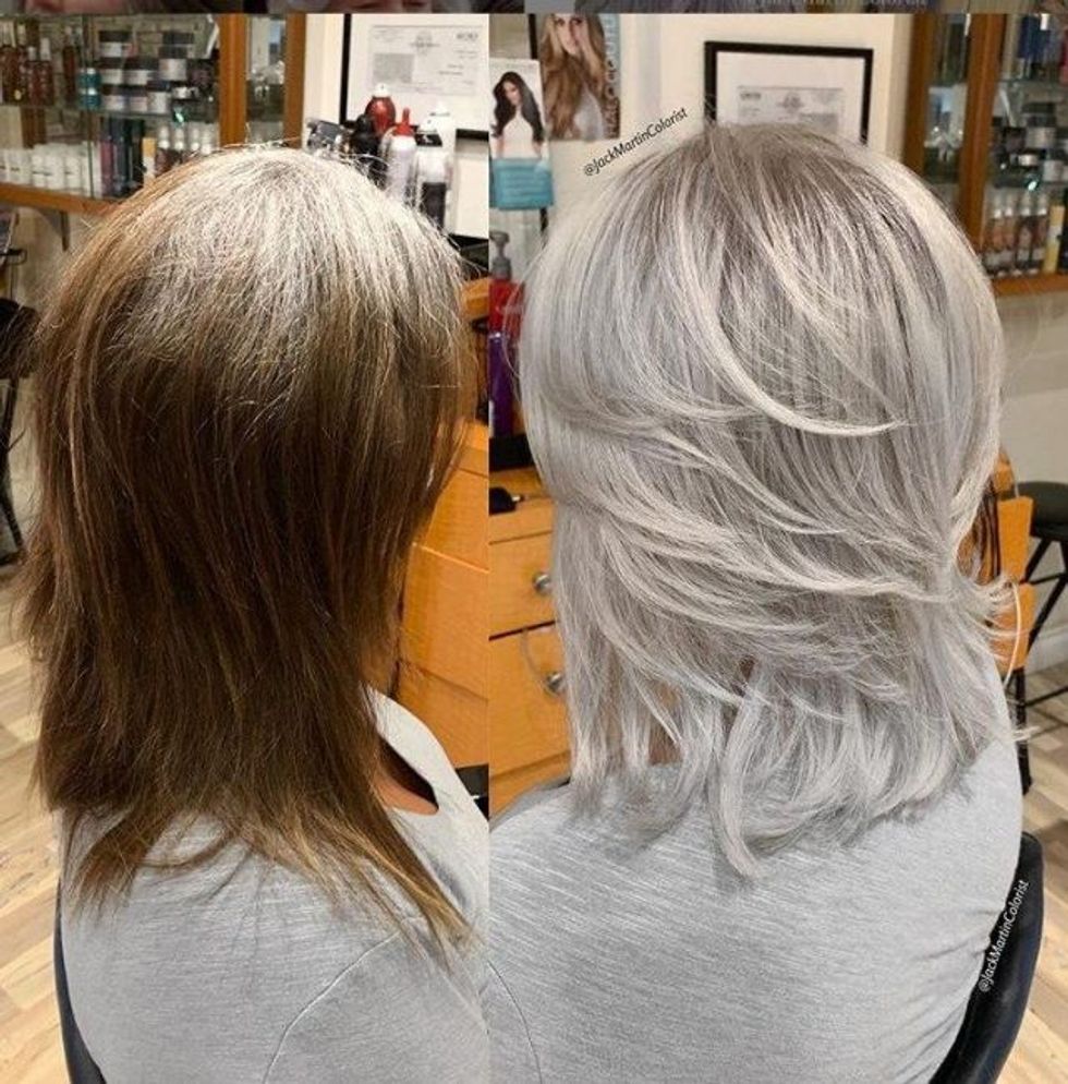 40 women that embraced their grey roots and look stunning36 1