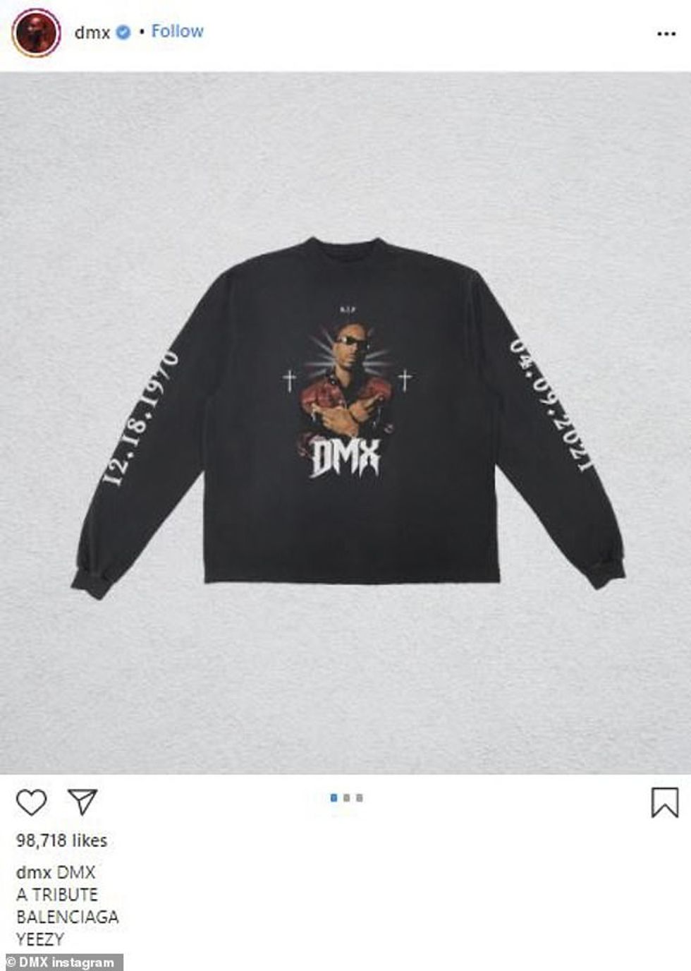 42207800 9510533 The goods An Instagram post on DMX s account features the shirt a 7 1619394620973