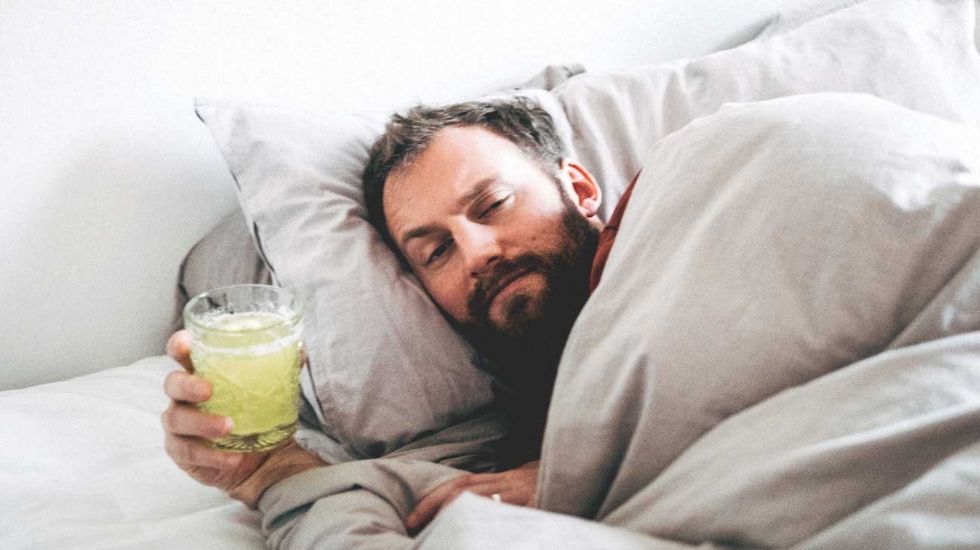4343 man sick bed juice header