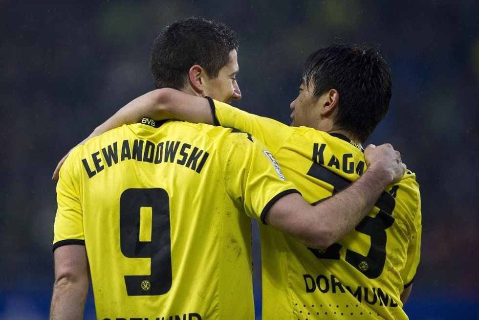 6.Shinji Kagawa Mario Gotze and Robert Lewandowski