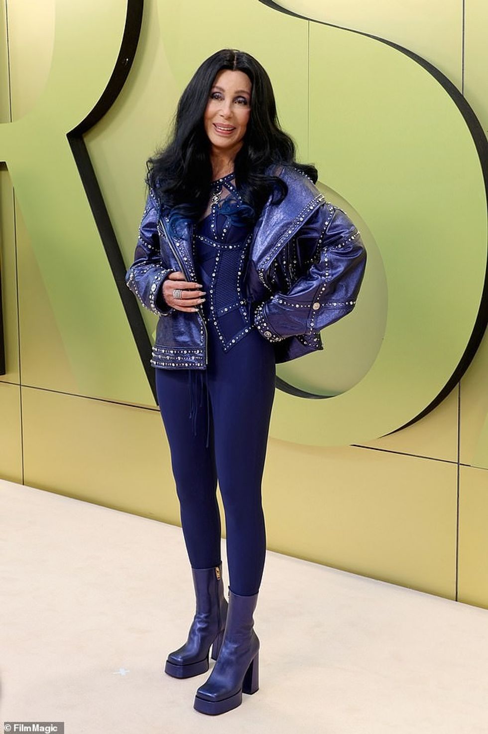 68537157 11842757 Cher s look Cher stepped out in a stunning diamond studded blue a 9 1678417674187