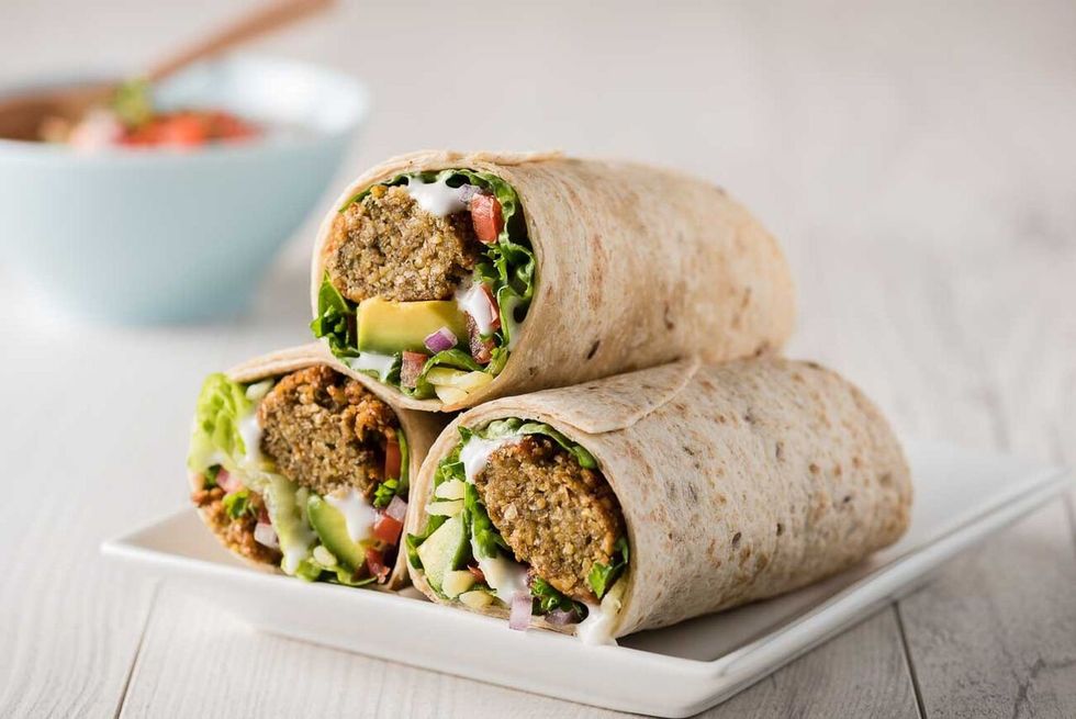 7 Roasted Carrot Hummus Falafel Wrap Recipe