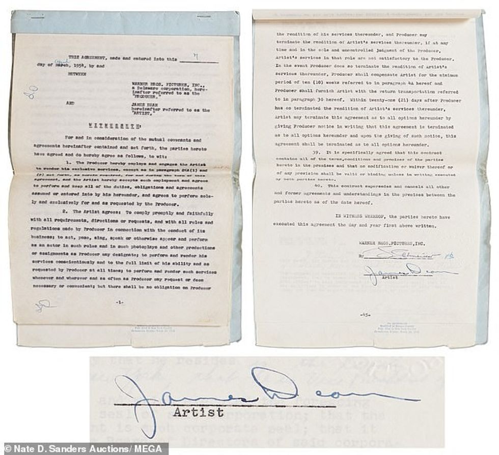 71078799 12092773 One of a kind A contract the late film star signed with Warner B a 6 1684303348636