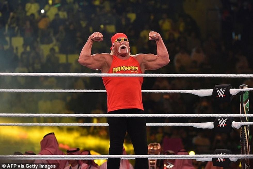 73616101 12338003 Hogan was seen flexing his arms during a WWE event in Riyadh Sau a 4 1690359785857