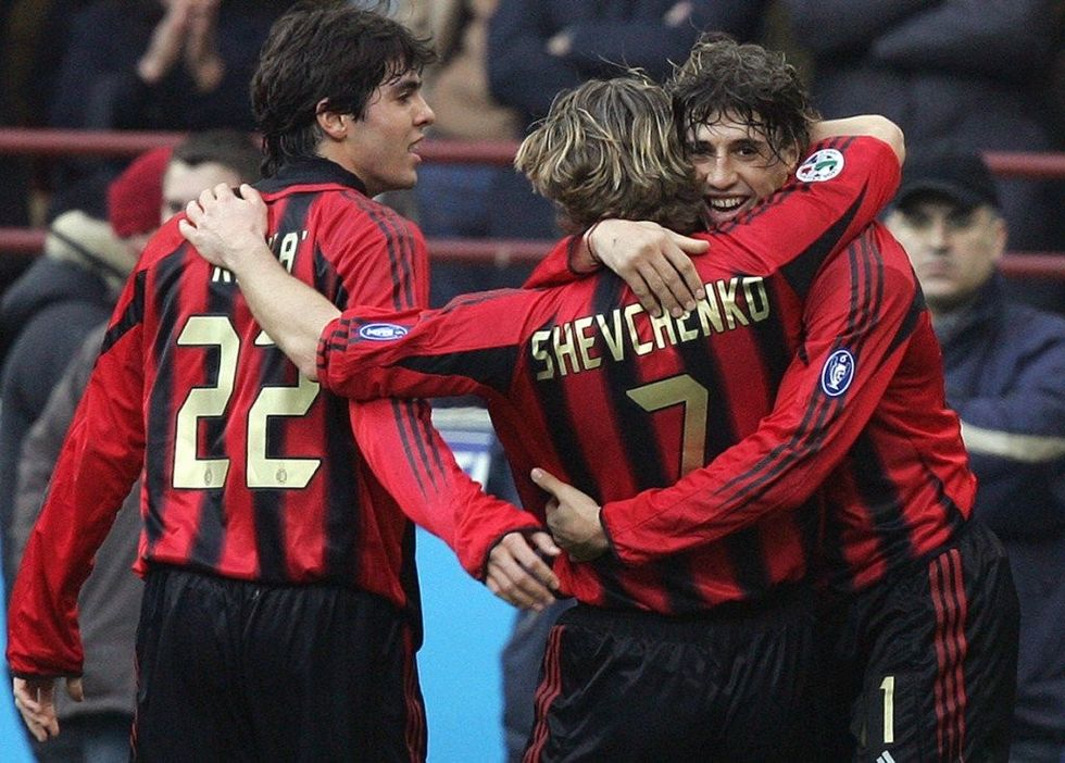 8.Kaka Andriy Shevchenko and Hernan Crespo