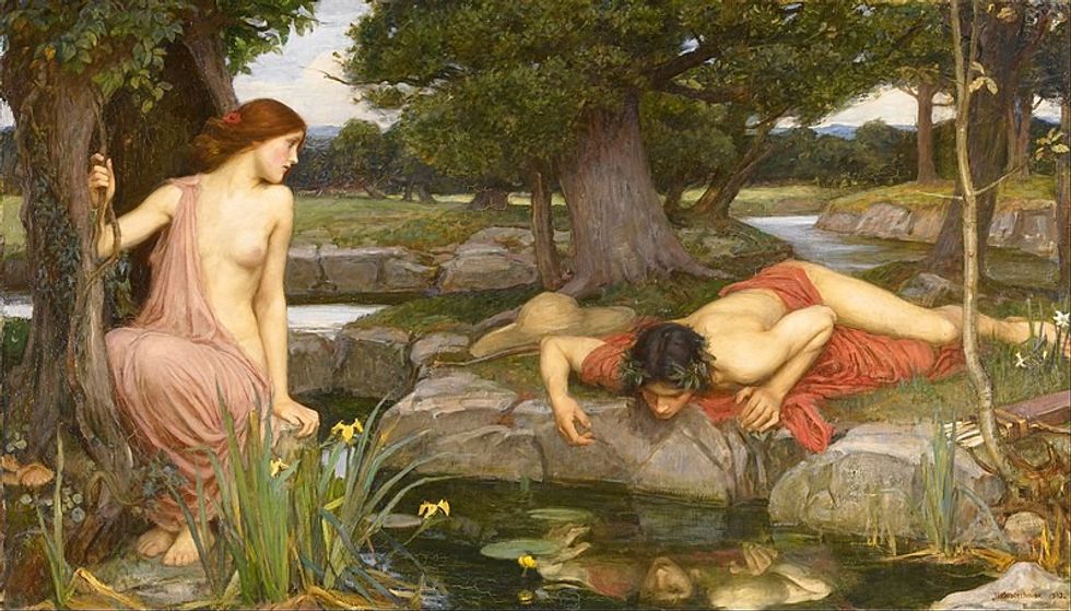 800px John William Waterhouse Echo and Narcissus Google Art Project