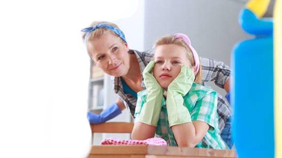 81575843 girl hates cleaning at home beacuse it is boring