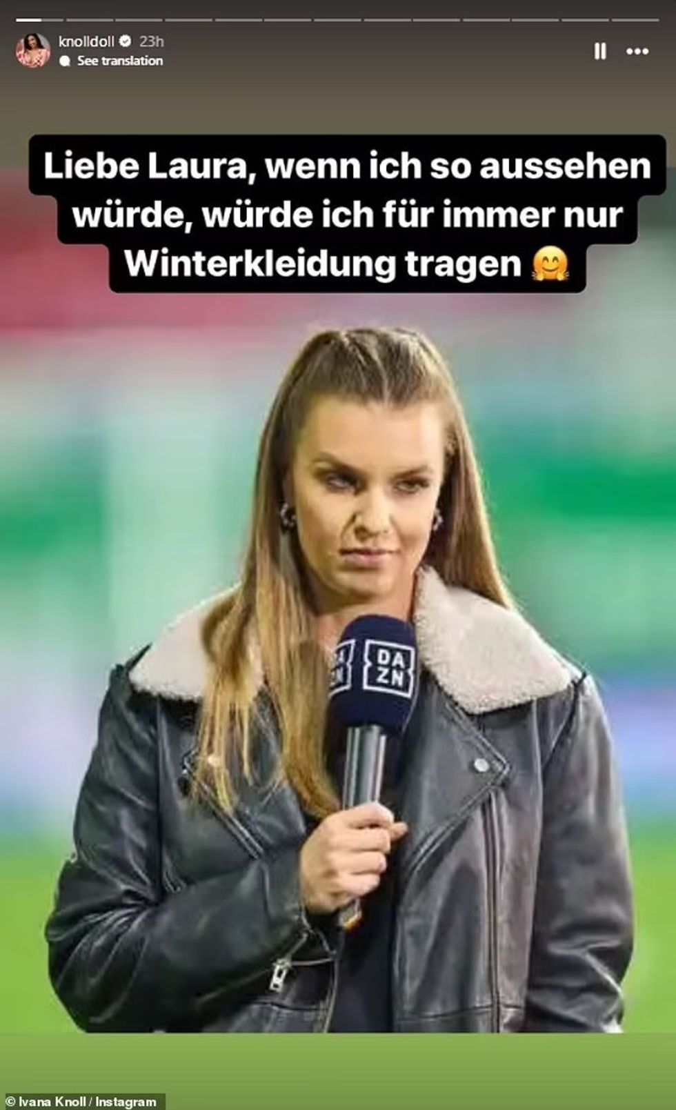 86199437 13536729 Knoll hit out at Magenta TV presenter Laura Wontorra pictured wr a 130 1718582435282