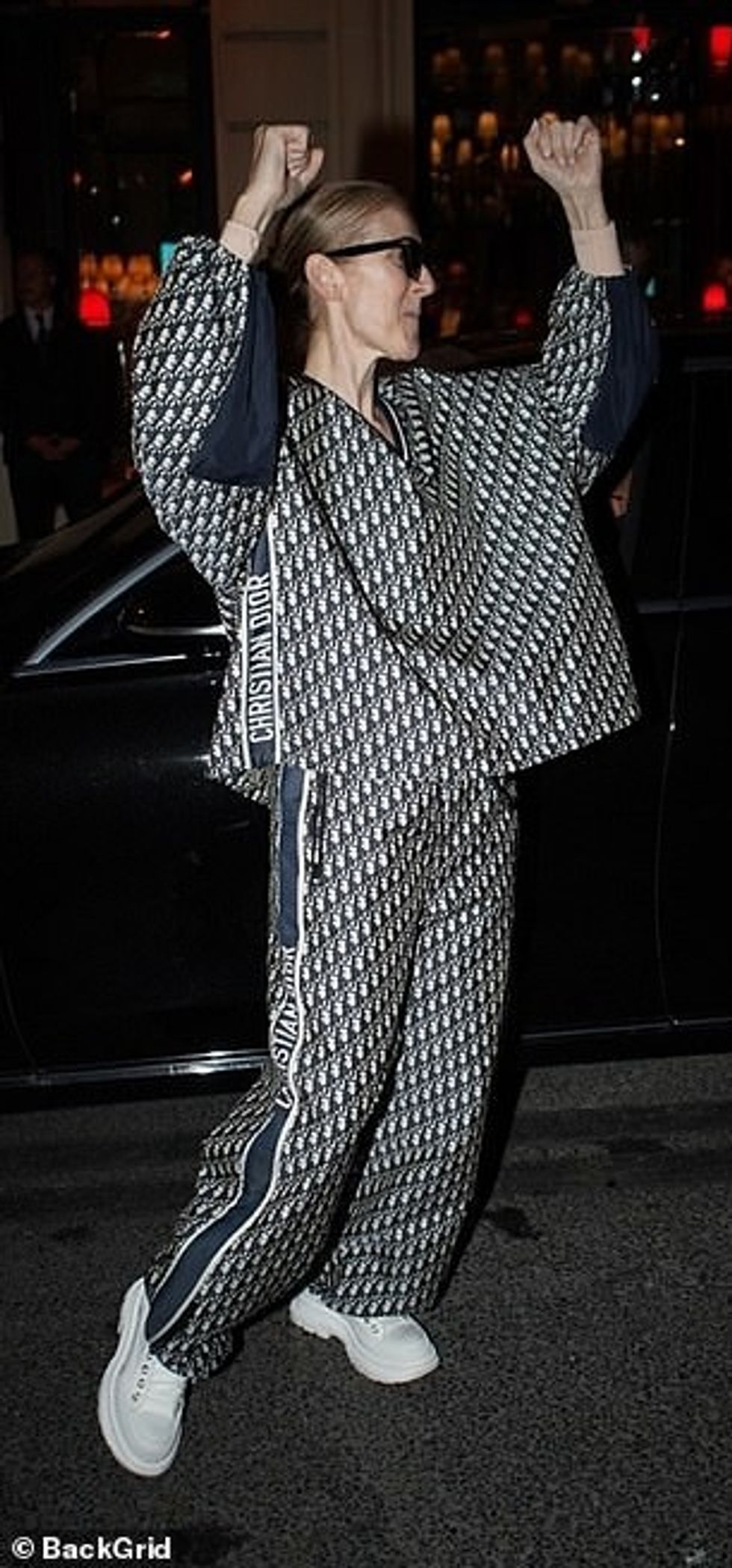 87793327 13675095 Celine looked in great spirits as she larked around with fans in m 17 1721978896614