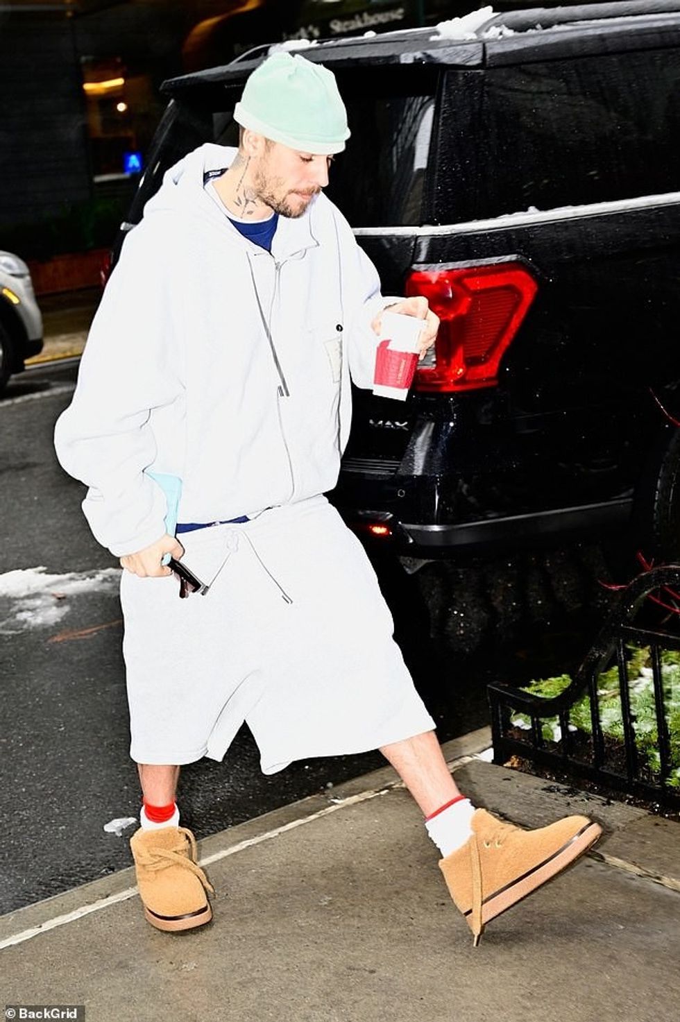 94943217 14369575 The 30 year old pop star showcased a bit of facial hair as he he a 130 1738870978466