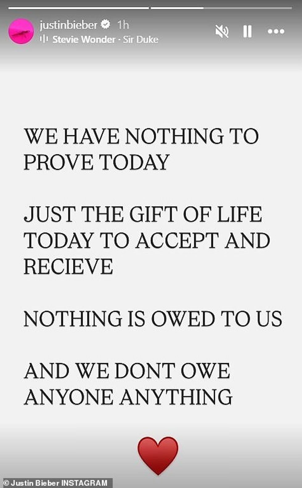 95994709 14478007 It read We have nothing to prove today Just the gift of life tod a 91 1741493229735