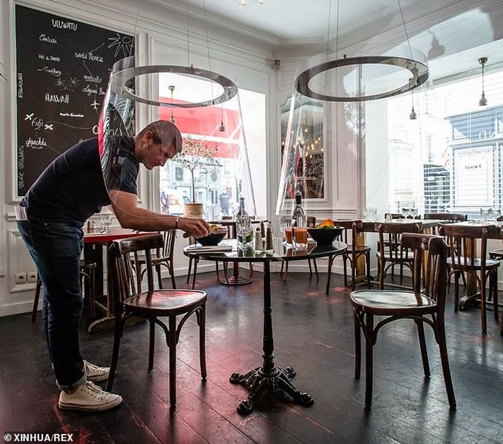A cut-away at the back makes for easy entry and exit, so diners will not have to stoop too far in order to sit down at their table